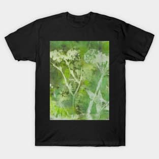 Reiki Green Floral Spring T-Shirt